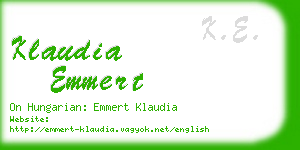 klaudia emmert business card